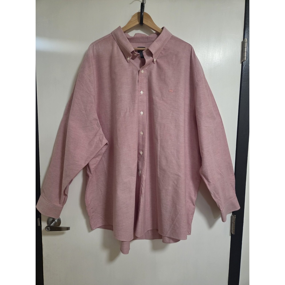 Brooks Brothers Men's 4XL Pink Non-Iron Stretch Oxford Button Down Shirt NWT